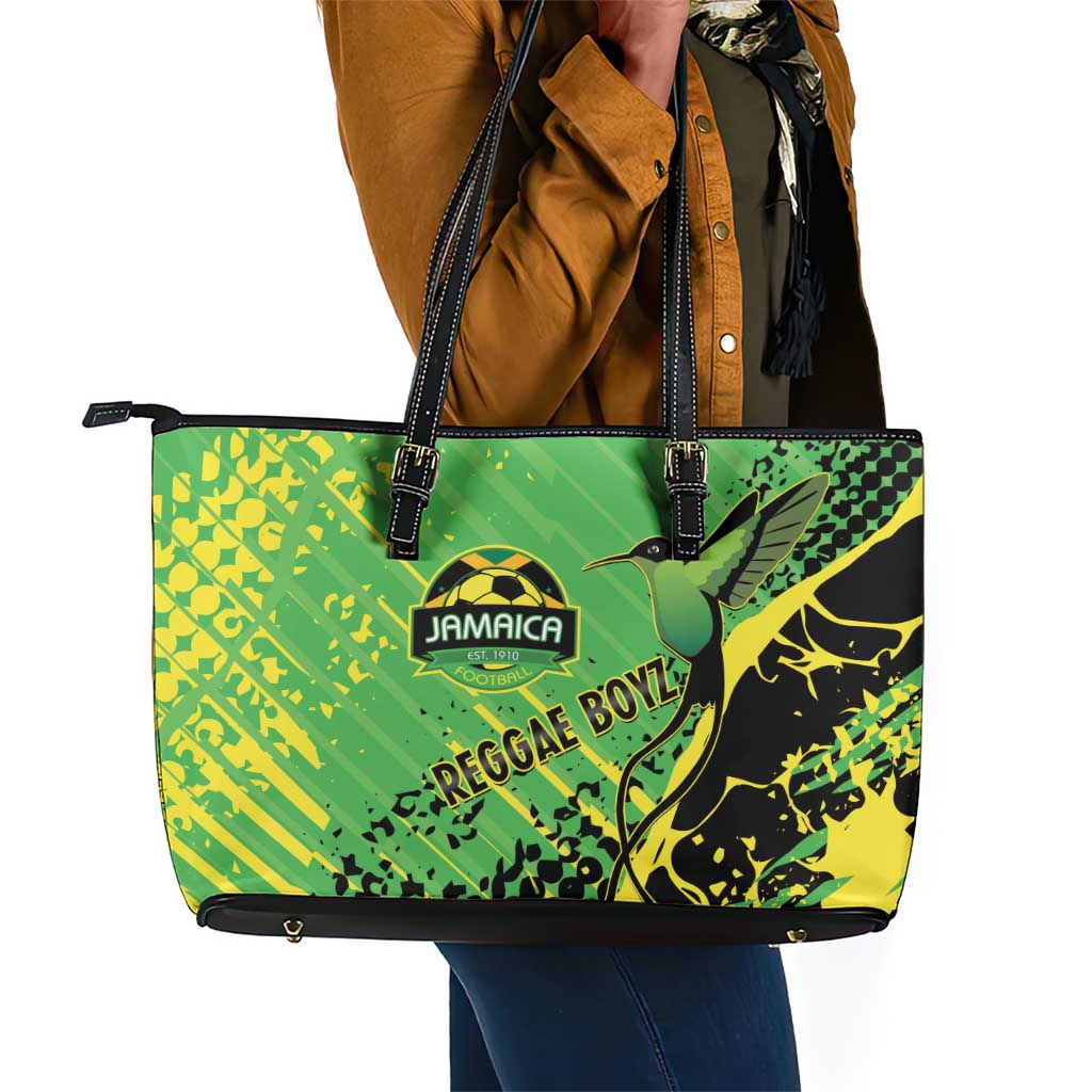 Jamaica Football Leather Tote Bag Come On Reggae Boyz Red-billed streamertail - African Pride
