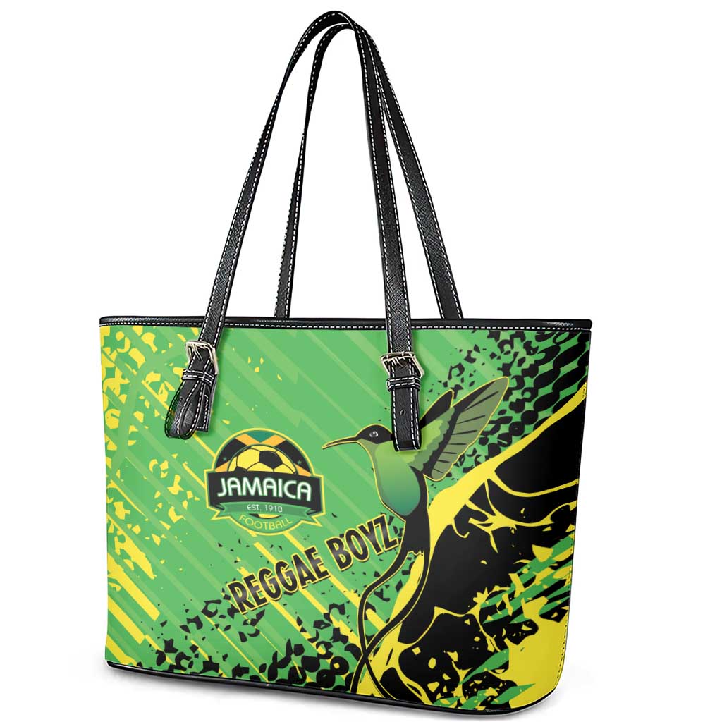 Jamaica Football Leather Tote Bag Come On Reggae Boyz Red-billed streamertail - African Pride