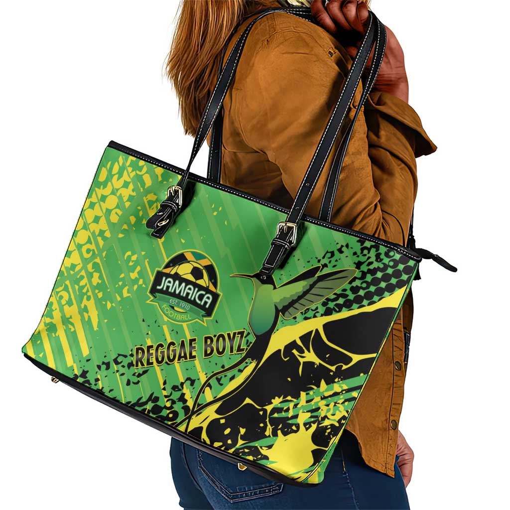 Jamaica Football Leather Tote Bag Come On Reggae Boyz Red-billed streamertail - African Pride