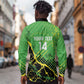 Custom Jamaica Football Long Sleeve Button Shirt Come On Reggae Boyz Red-billed streamertail - African Pride