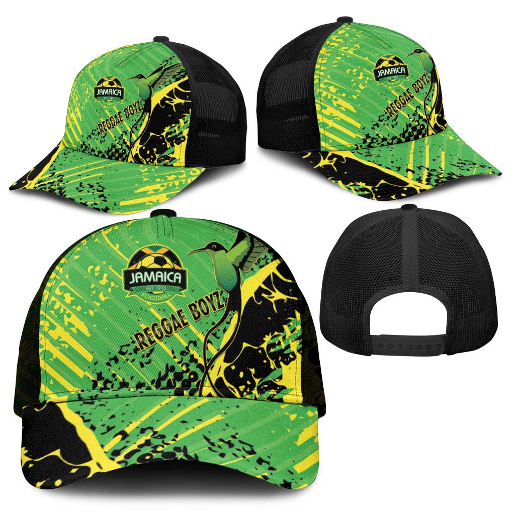 Jamaica Football Mesh Trucker Cap Come On Reggae Boyz Red-billed streamertail - African Pride