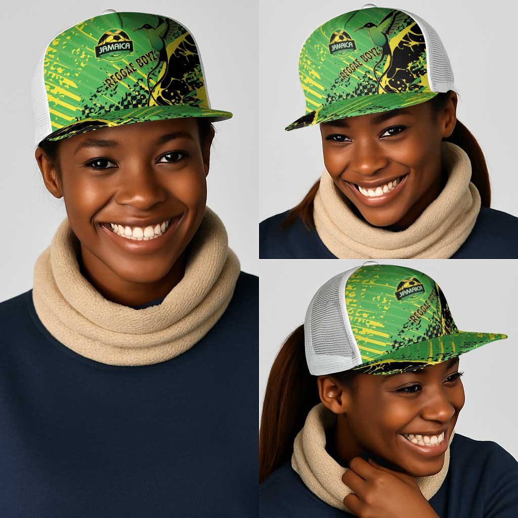 Jamaica Football Mesh Trucker Cap Come On Reggae Boyz Red-billed streamertail - African Pride