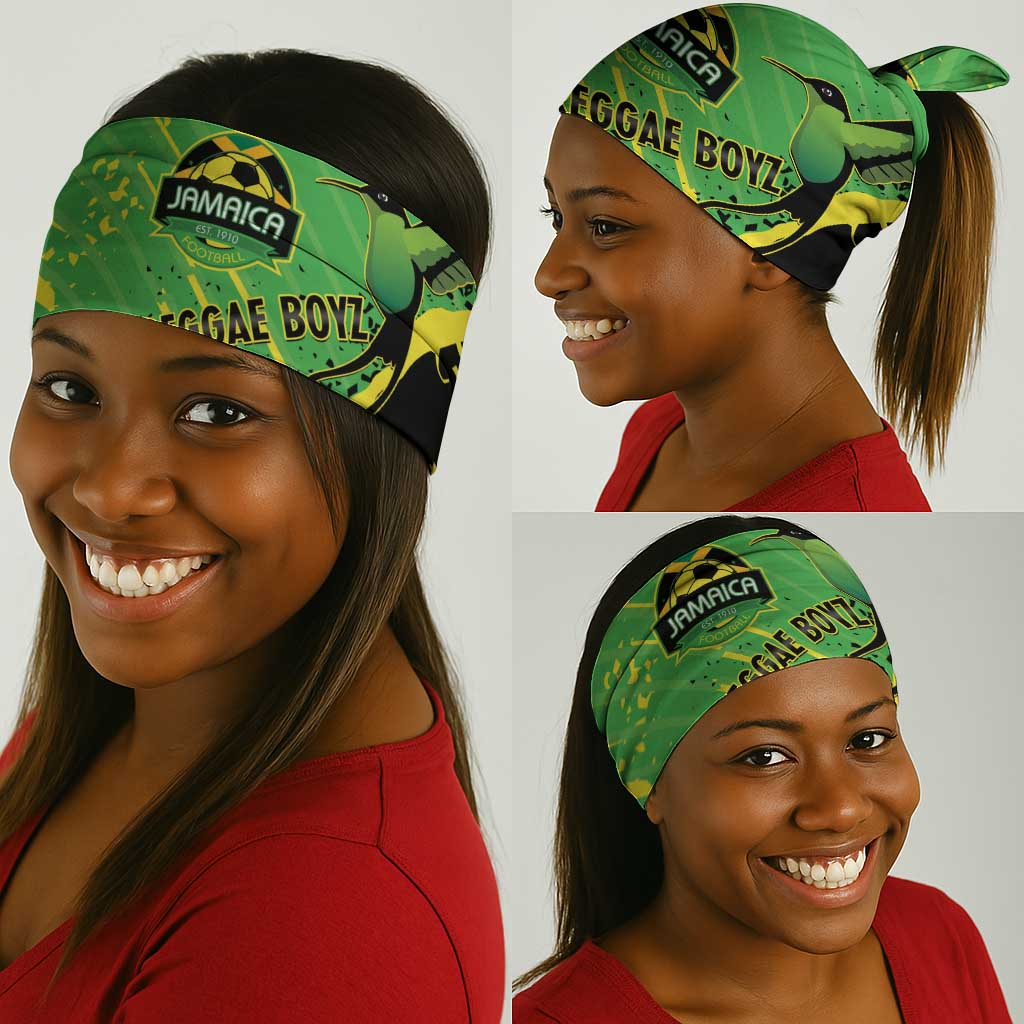 Jamaica Football Neck Gaiter Come On Reggae Boyz Red-billed streamertail - African Pride