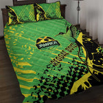 Jamaica Football Quilt Bed Set Come On Reggae Boyz Red-billed streamertail - African Pride