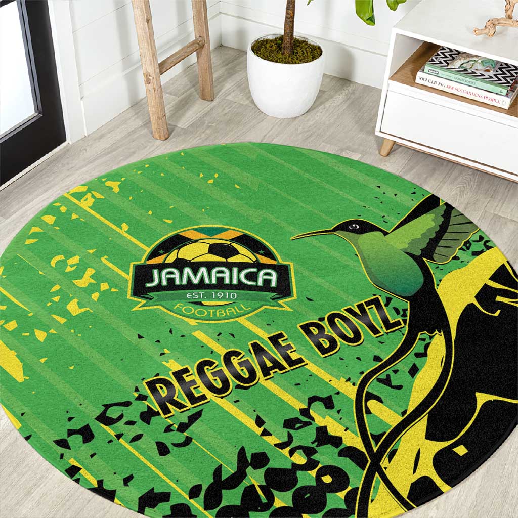 Jamaica Football Round Carpet Come On Reggae Boyz Red-billed streamertail - African Pride