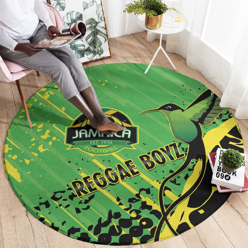 Jamaica Football Round Carpet Come On Reggae Boyz Red-billed streamertail - African Pride