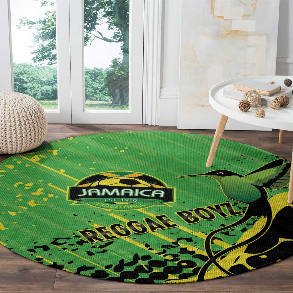 Jamaica Football Round Carpet Come On Reggae Boyz Red-billed streamertail - African Pride