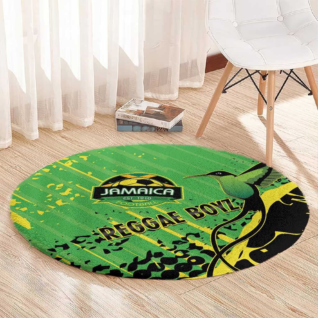 Jamaica Football Round Carpet Come On Reggae Boyz Red-billed streamertail - African Pride