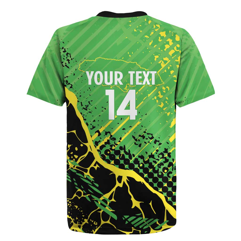 Custom Jamaica Football Rugby Jersey Come On Reggae Boyz Red-billed streamertail - African Pride