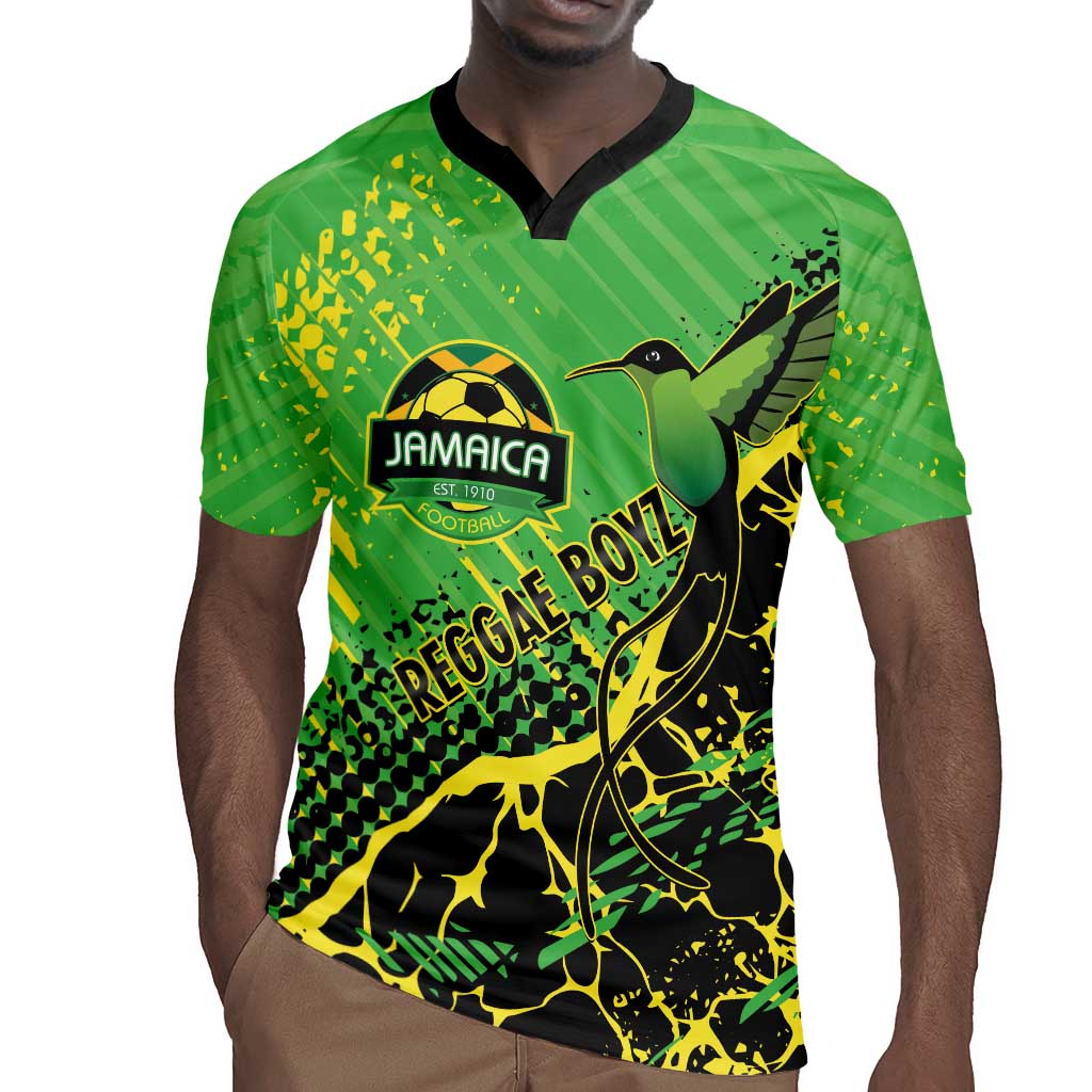 Custom Jamaica Football Rugby Jersey Come On Reggae Boyz Red-billed streamertail - African Pride