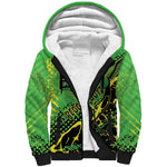 Custom Jamaica Football Sherpa Hoodie Come On Reggae Boyz Red-billed streamertail - African Pride