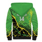 Custom Jamaica Football Sherpa Hoodie Come On Reggae Boyz Red-billed streamertail - African Pride