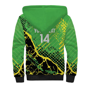 Custom Jamaica Football Sherpa Hoodie Come On Reggae Boyz Red-billed streamertail - African Pride
