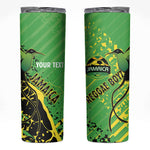 Custom Jamaica Football Skinny Tumbler Come On Reggae Boyz Red-billed streamertail - African Pride