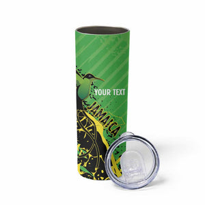 Custom Jamaica Football Skinny Tumbler Come On Reggae Boyz Red-billed streamertail - African Pride