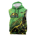 Custom Jamaica Football Sleeveless Hoodie Come On Reggae Boyz Red-billed streamertail - African Pride