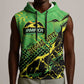 Custom Jamaica Football Sleeveless Hoodie Come On Reggae Boyz Red-billed streamertail - African Pride