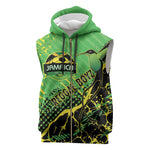 Custom Jamaica Football Sleeveless Zip Hoodie Come On Reggae Boyz Red-billed streamertail - African Pride