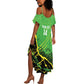 Custom Jamaica Football Summer Maxi Dress Come On Reggae Boyz Red-billed streamertail - African Pride