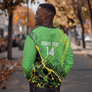 Custom Jamaica Football Sweatshirt Come On Reggae Boyz Red-billed streamertail - African Pride