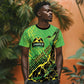 Custom Jamaica Football T shirt Come On Reggae Boyz Red-billed streamertail - African Pride