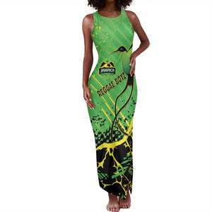 Custom Jamaica Football Tank Maxi Dress Come On Reggae Boyz Red-billed streamertail - African Pride