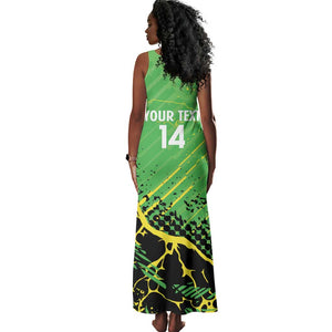 Custom Jamaica Football Tank Maxi Dress Come On Reggae Boyz Red-billed streamertail - African Pride