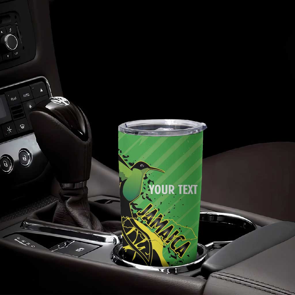 Custom Jamaica Football Tumbler Cup Come On Reggae Boyz Red-billed streamertail - African Pride