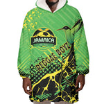 Custom Jamaica Football Wearable Blanket Hoodie Come On Reggae Boyz Red-billed streamertail - African Pride