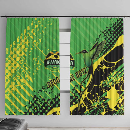 Jamaica Football Window Curtain Come On Reggae Boyz Red-billed streamertail - African Pride