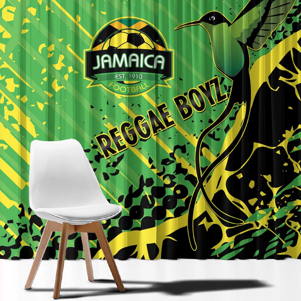 Jamaica Football Window Curtain Come On Reggae Boyz Red-billed streamertail - African Pride