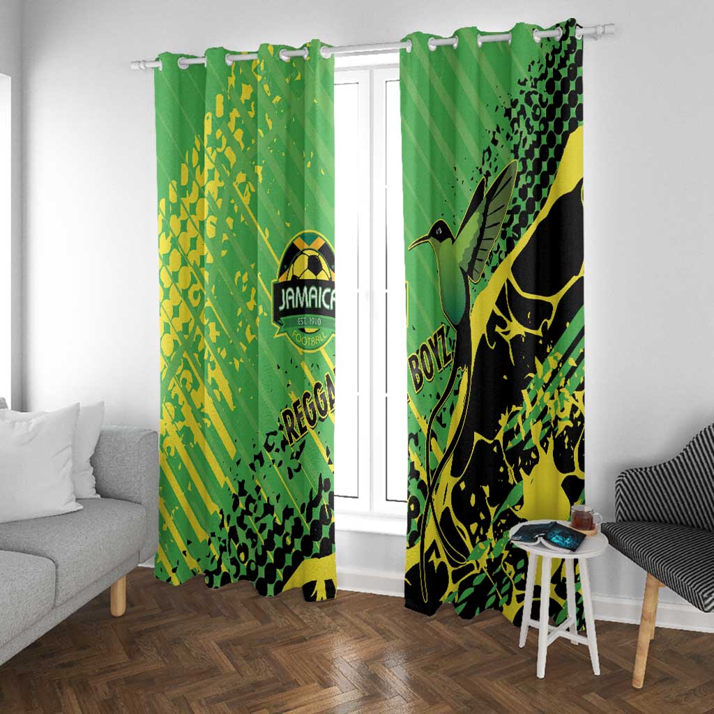 Jamaica Football Window Curtain Come On Reggae Boyz Red-billed streamertail - African Pride