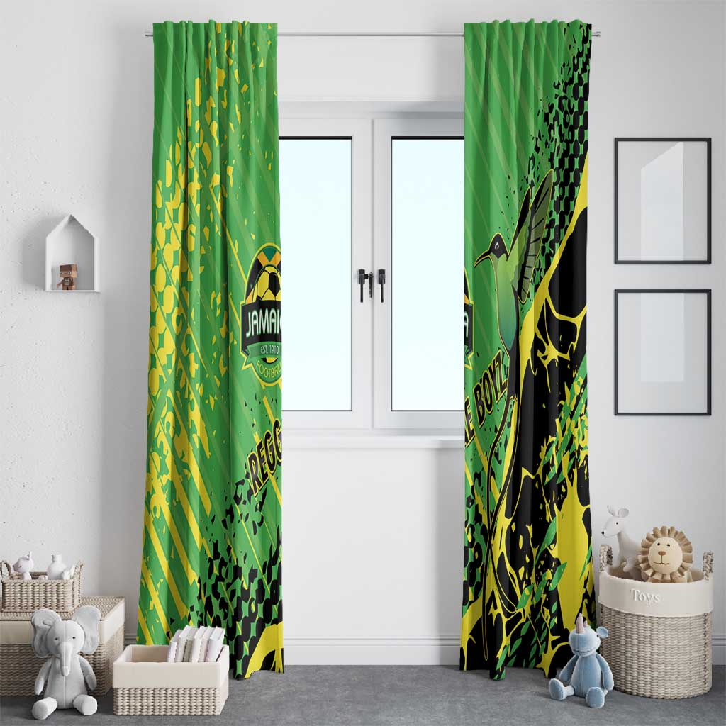 Jamaica Football Window Curtain Come On Reggae Boyz Red-billed streamertail - African Pride