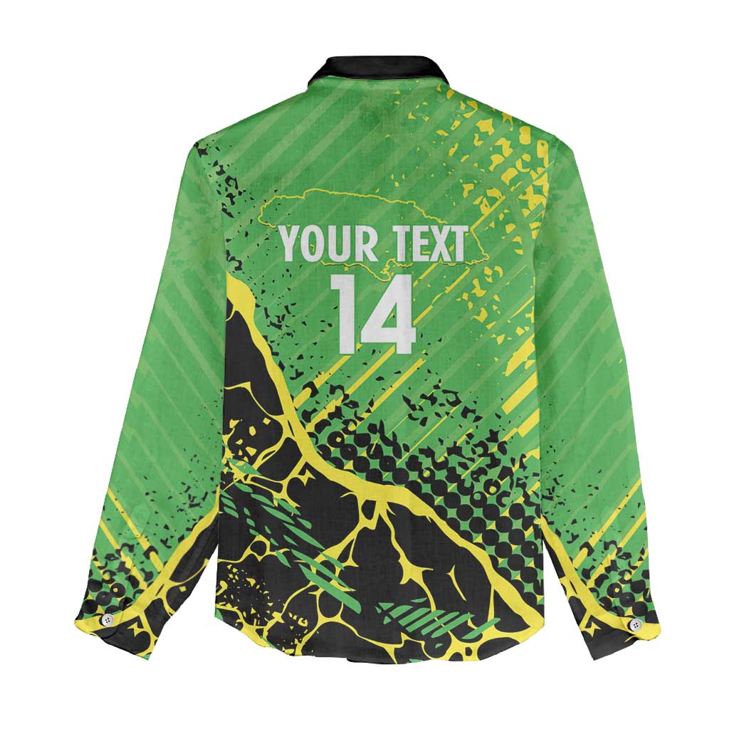 Custom Jamaica Football Women Casual Shirt Come On Reggae Boyz Red-billed streamertail - African Pride