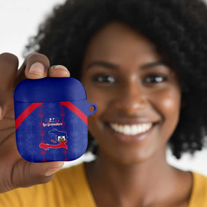 Haiti Football AirPods Case Les Grenadiers Veve Vodou Blue
