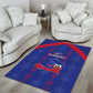 Haiti Football Area Rug Les Grenadiers Veve Vodou Blue - African Pride
