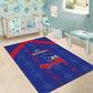 Haiti Football Area Rug Les Grenadiers Veve Vodou Blue - African Pride