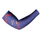 Custom Haiti Football Arm Sleeves Les Grenadiers Veve Vodou Blue