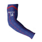 Custom Haiti Football Arm Sleeves Les Grenadiers Veve Vodou Blue