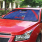Haiti Football Auto Sun Shade Les Grenadiers Veve Vodou Blue