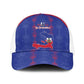 Haiti Football Baseball Net Cap Les Grenadiers Veve Vodou Blue - African Pride