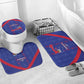 Haiti Football Bathroom Set Les Grenadiers Veve Vodou Blue