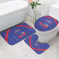 Haiti Football Bathroom Set Les Grenadiers Veve Vodou Blue