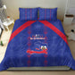 Haiti Football Bedding Set Les Grenadiers Veve Vodou Blue - African Pride