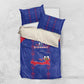 Haiti Football Bedding Set Les Grenadiers Veve Vodou Blue - African Pride
