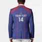 Custom Haiti Football Blazer Les Grenadiers Veve Vodou Blue