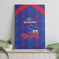Haiti Football Canvas Wall Art Les Grenadiers Veve Vodou Blue - African Pride