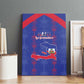 Haiti Football Canvas Wall Art Les Grenadiers Veve Vodou Blue - African Pride