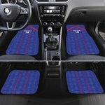 Custom Haiti Football Car Mats Les Grenadiers Veve Vodou Blue - African Pride