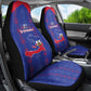 Haiti Football Car Seat Cover Les Grenadiers Veve Vodou Blue - African Pride